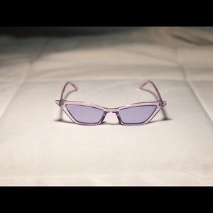 Purple transparent retro sunglasses